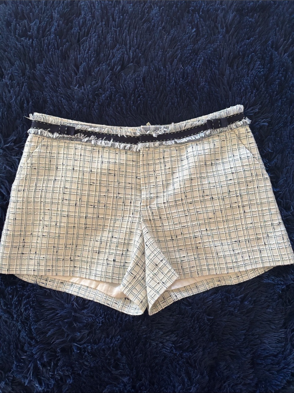 Rebecca Taylor size 10 white tweed shorts
